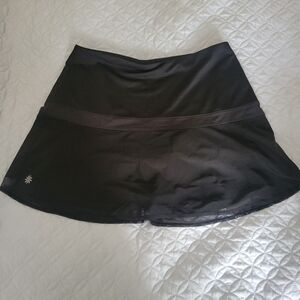 Black Athletic Skirt with Logo